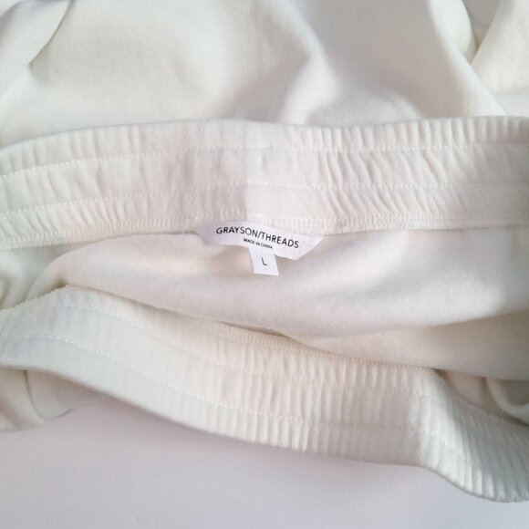 Grayson Threads White Drawstring Skirt Size L Cotton Polyester Blend - Picture 10 of 10
